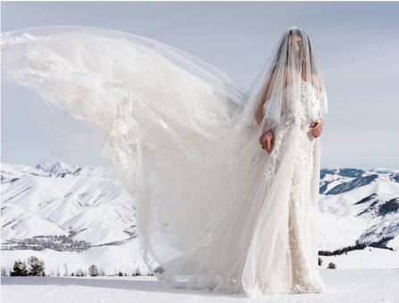 Photo of a Model in Bridal Gown